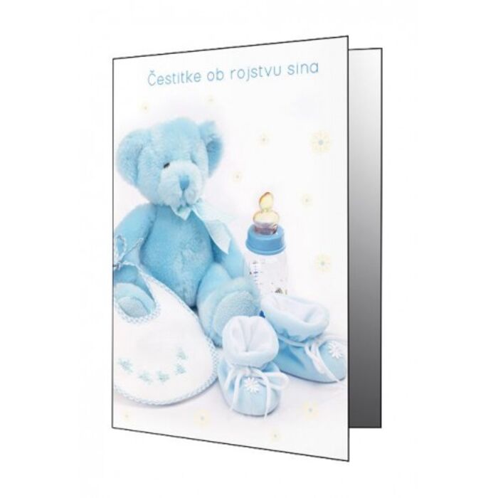 Voščilnica moder medo Thumbnail