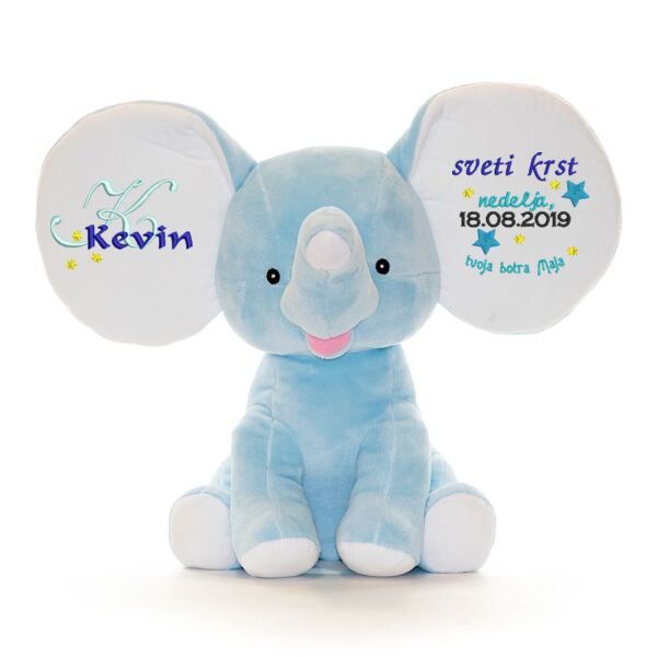 z inicialko - Uhasti modri slonček  Thumbnail