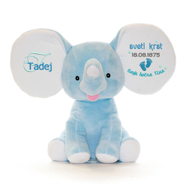 krstni - Uhasti modri slonček  Thumbnail